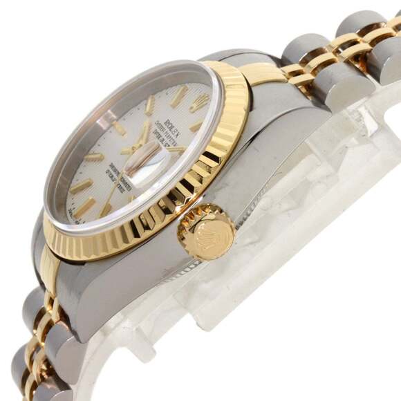 Rolex 79173 Datejust Silver Tapestry Watch Stainless Steel SSxK18YG Ladies ROLEX - Picture 5 of 11